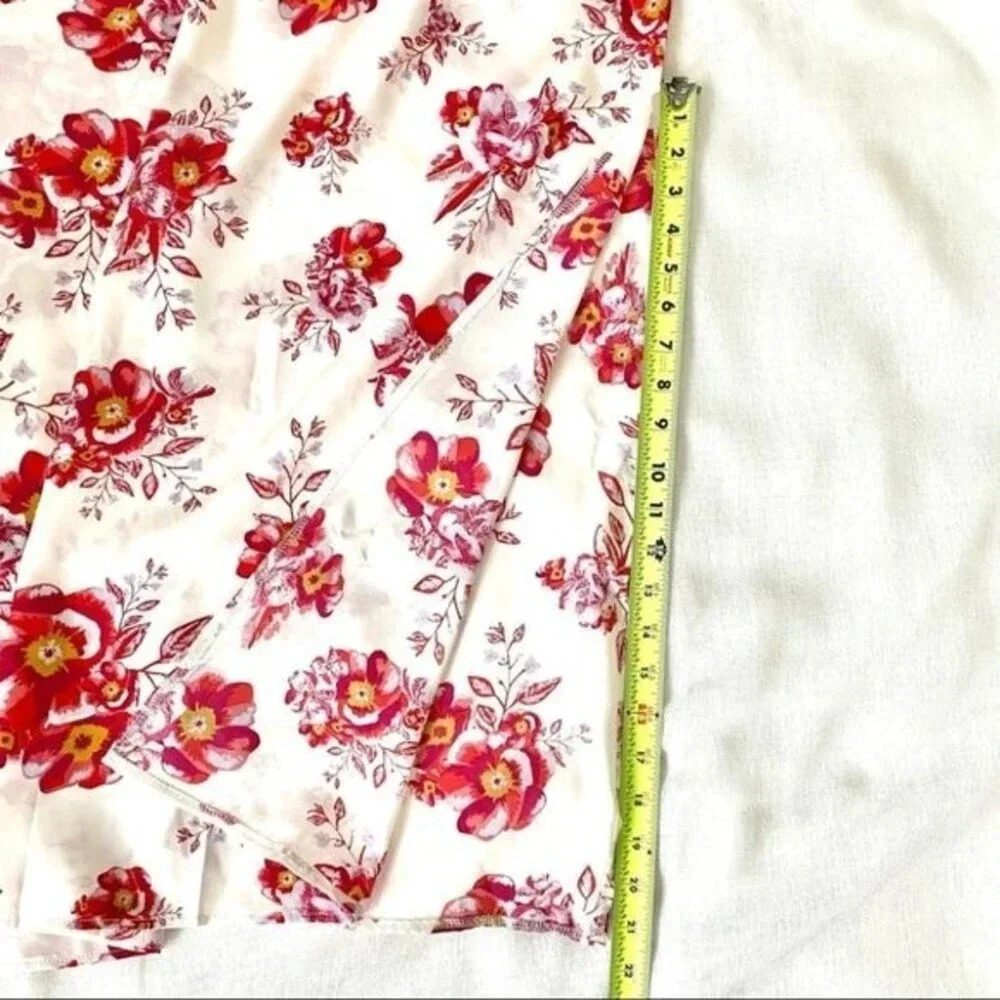 TULAROSA Red Floral Maxi Dress Ruffle Straps Size S - Picture 4 of 14